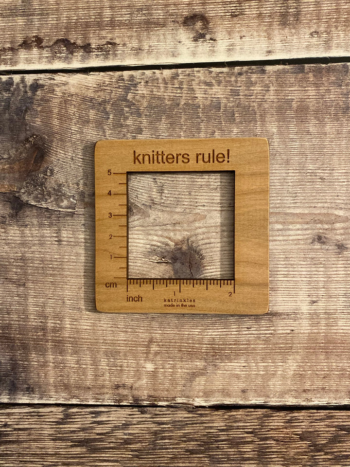GAUGE SWATCH RULER BY KATRINKLES - ACCESSORIES - Wild Atlantic Yarns
