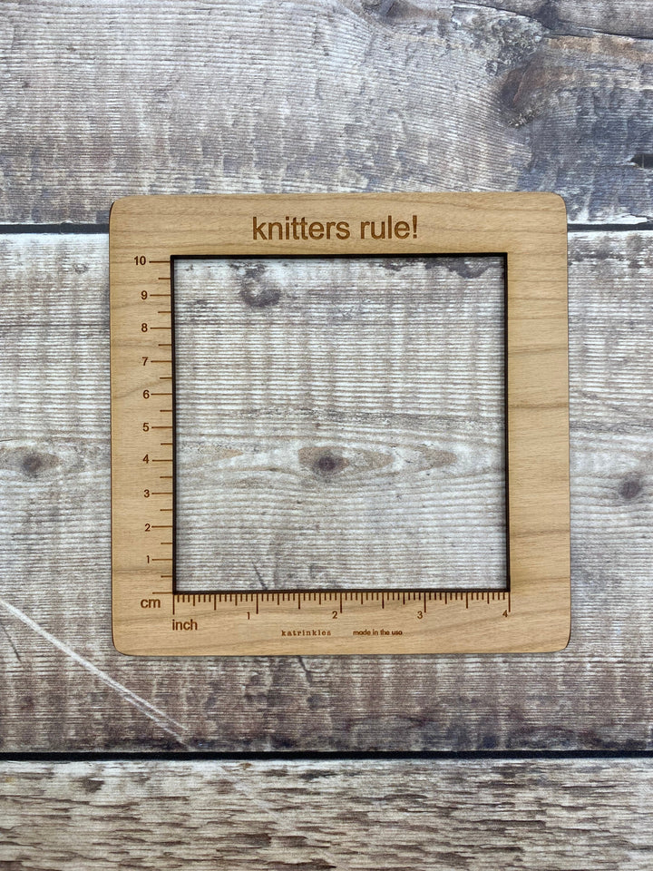 GAUGE SWATCH RULER BY KATRINKLES - ACCESSORIES - Wild Atlantic Yarns