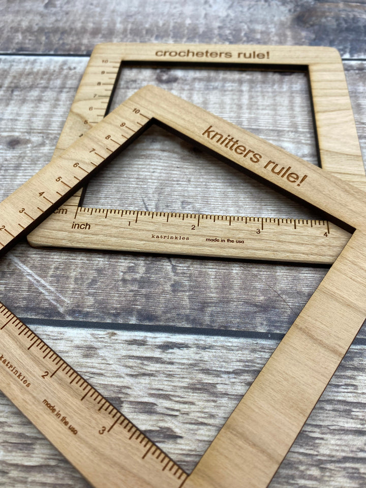 GAUGE SWATCH RULER BY KATRINKLES - ACCESSORIES - Wild Atlantic Yarns