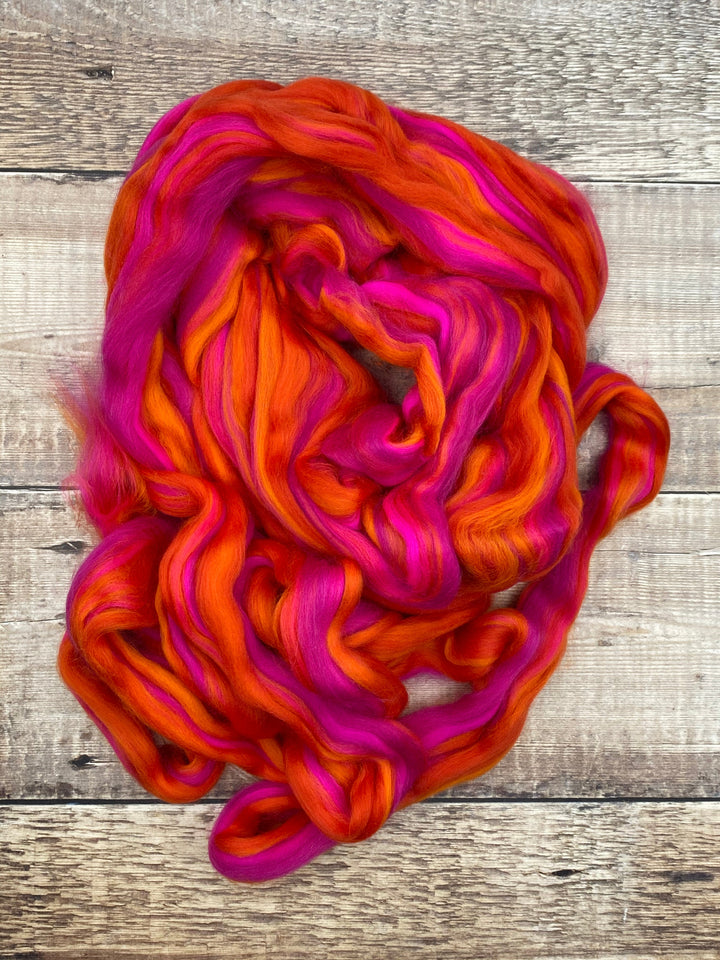 MERINO TOP: Fire Rose - FIBRE - Wild Atlantic Yarns