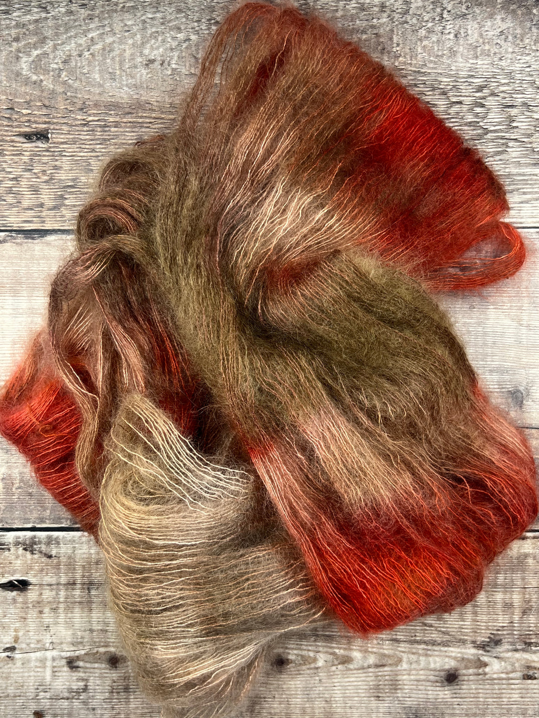 SORCHA HAND DYED SILK MOHAIR YARN - Mushroom Season