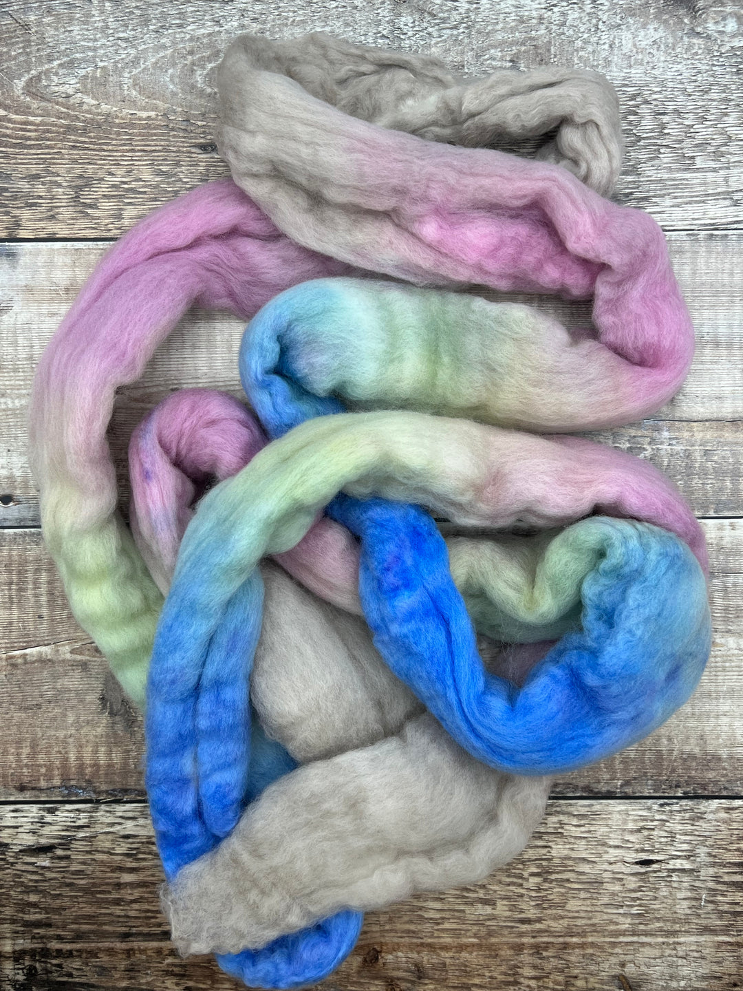 SPACE DYED POLWARTH TOP: Spring Bouquet