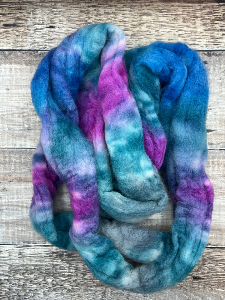 SPACE DYED BFL TOP: Late Summer Evenings