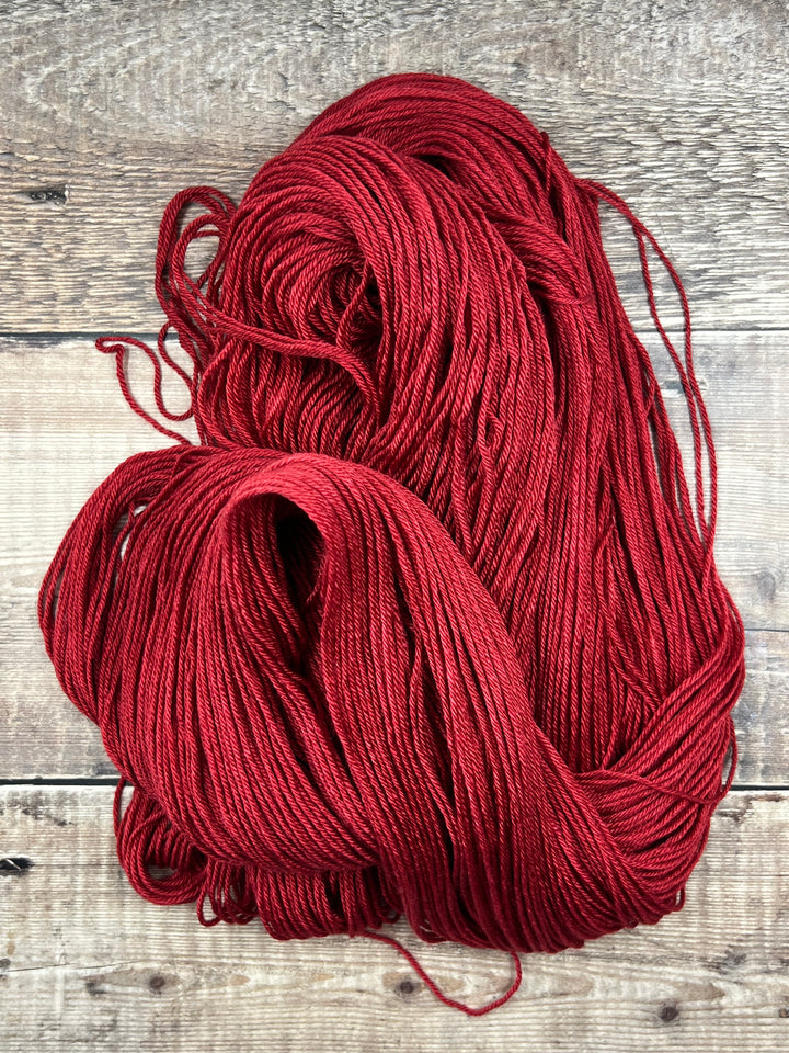Niamh Hand Dyed Silk Merino Yarn - Fired Brick