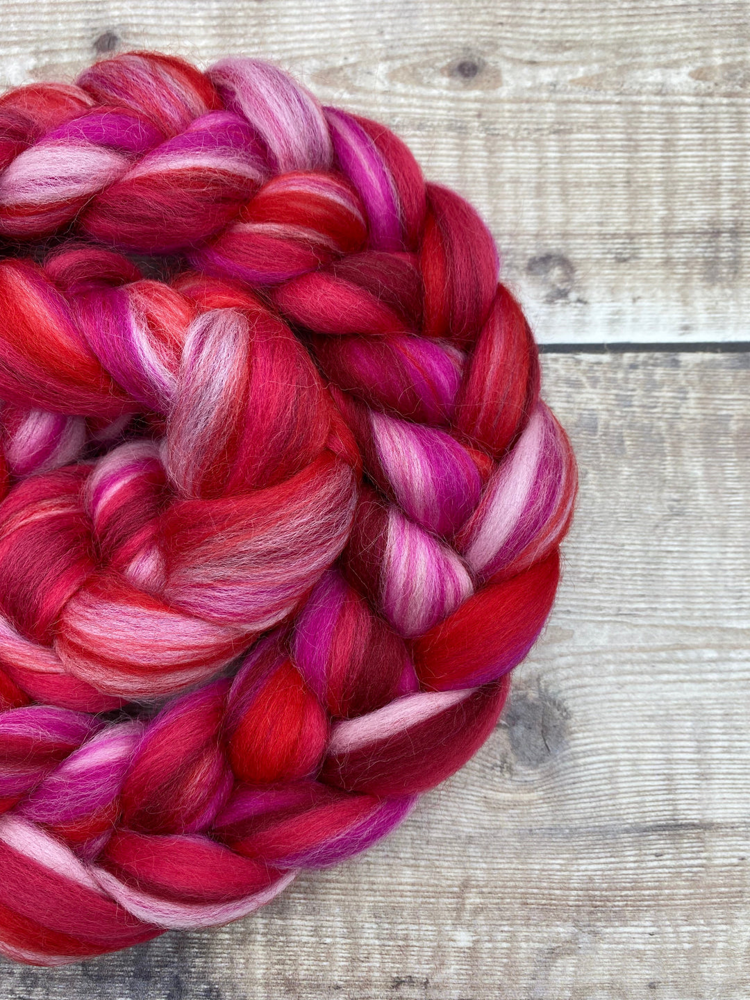 CORRIEDALE TOP: Cranberry - FIBRE - Wild Atlantic Yarns