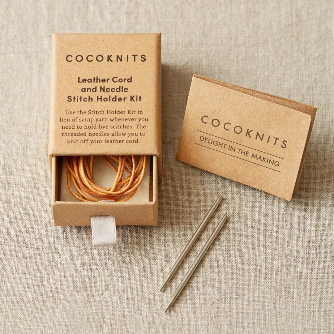 COCOKNITS LEATHER CORD AND NEEDLE STITCH HOLDER KIT