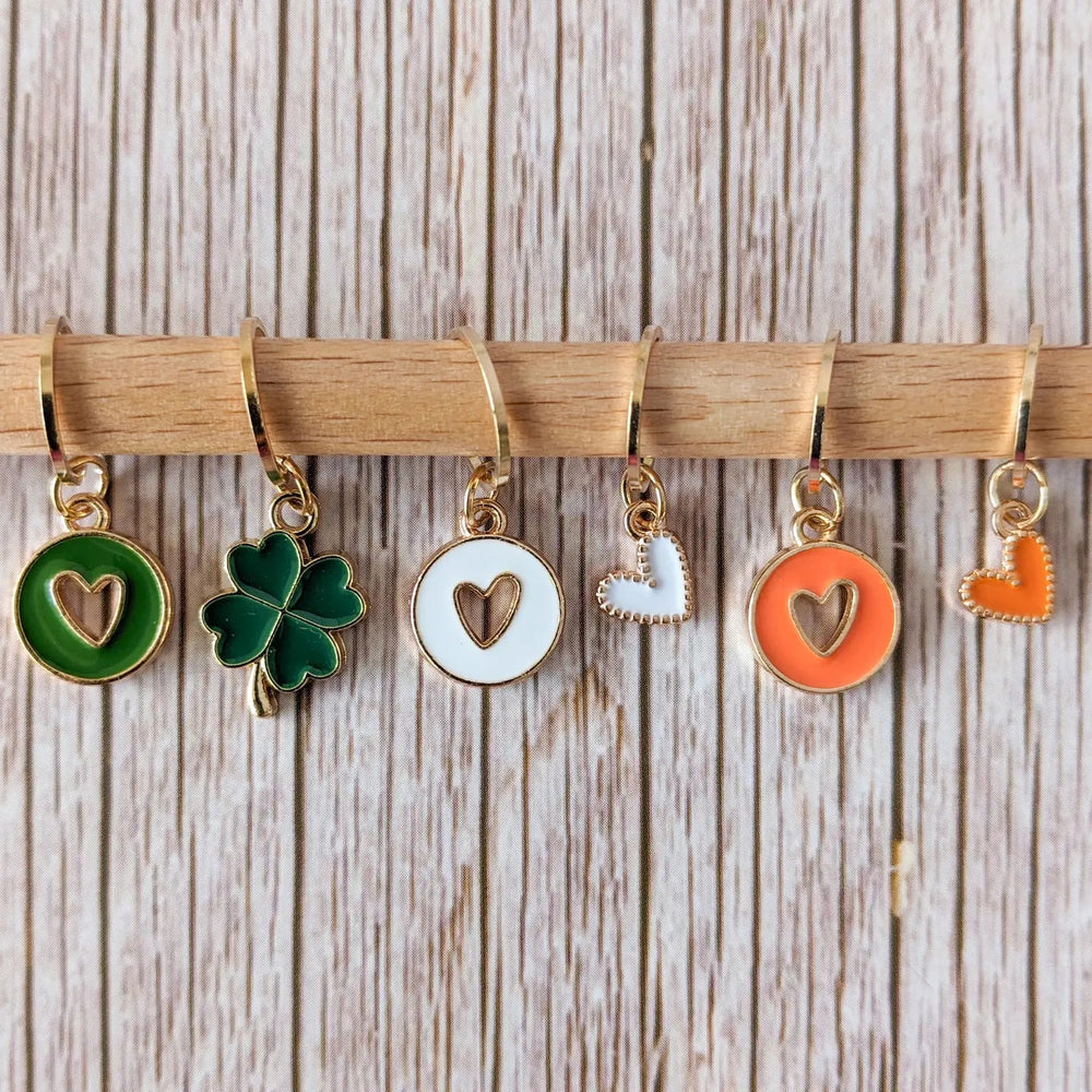 I Love Ireland Heart Stitch Markers - ACCESSORIES - Wild Atlantic Yarns