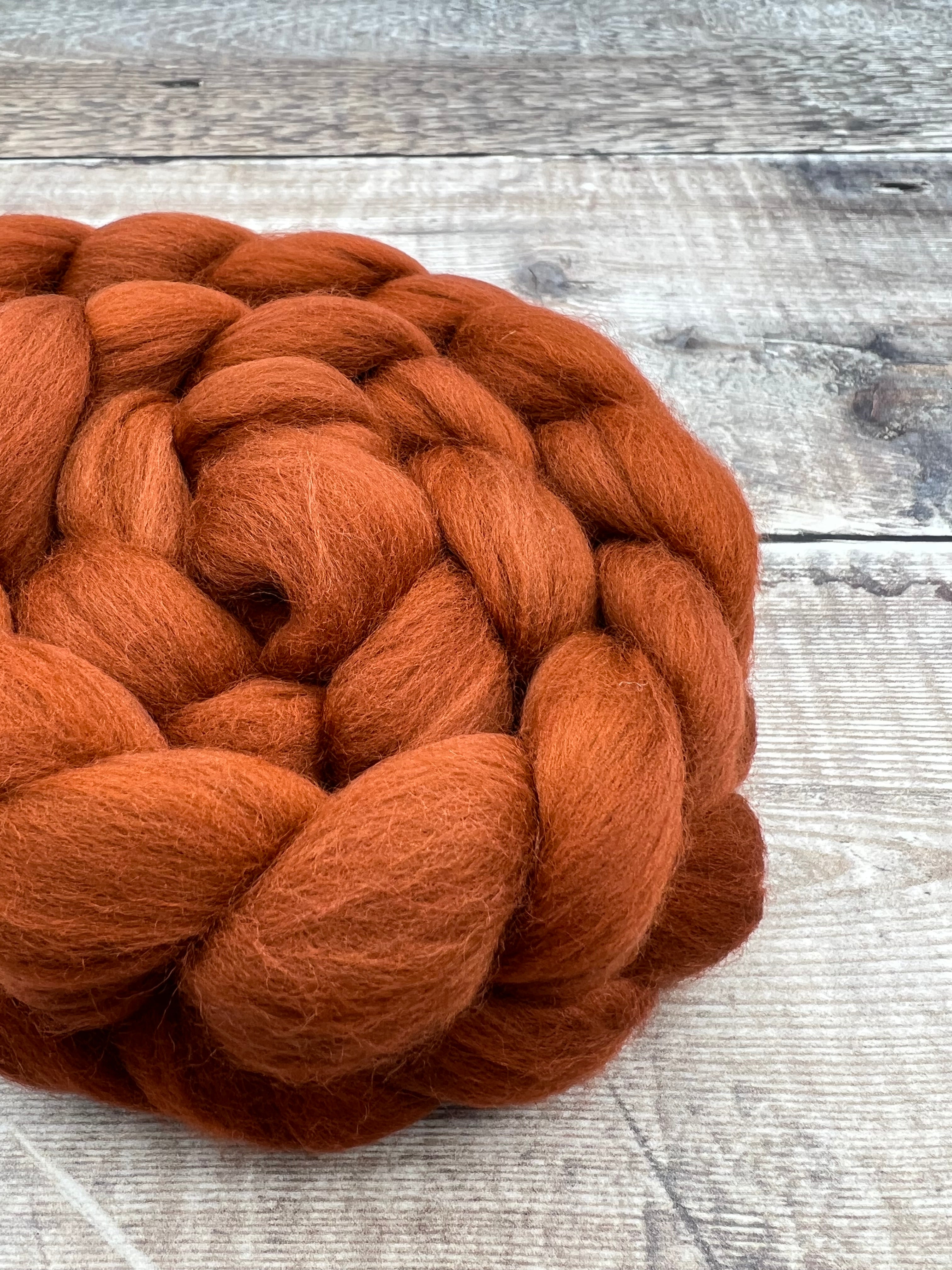 Rust Coloured Yarn MERINO TOP: RUST – Wild Atlantic Yarns