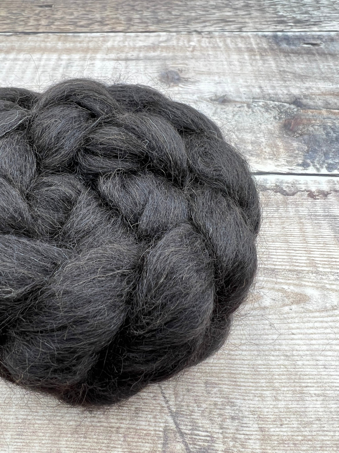 NATURAL BABY ALPACA TOP: BLACK - FIBRE - Wild Atlantic Yarns