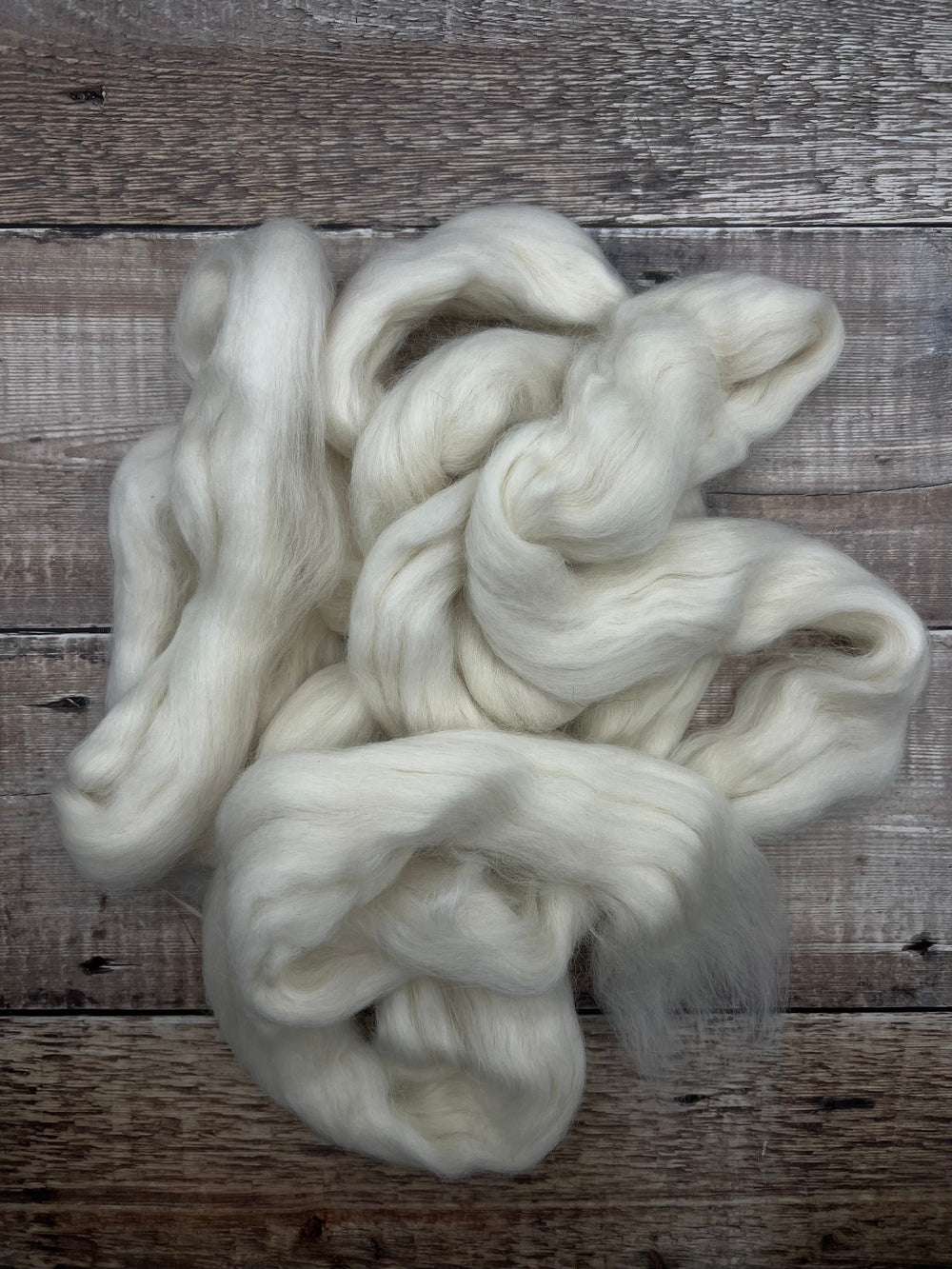NATURAL BABY ALPACA TOP: WHITE - FIBRE - Wild Atlantic Yarns