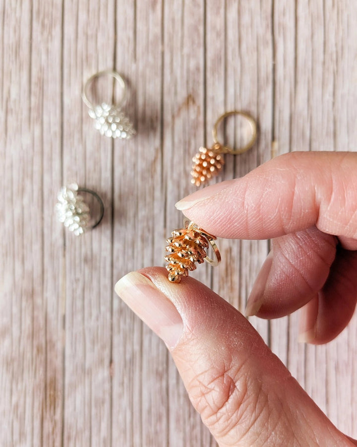 PINE CONES STITCH MARKERS - ACCESSORIES - Wild Atlantic Yarns