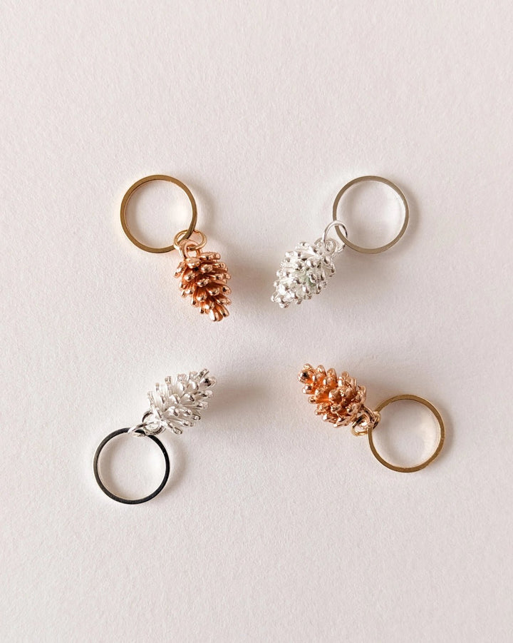 PINE CONES STITCH MARKERS - ACCESSORIES - Wild Atlantic Yarns