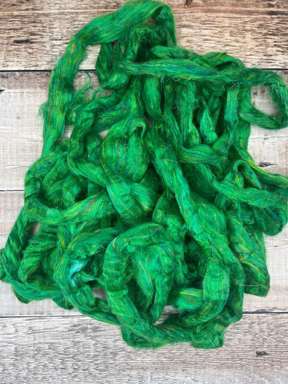 RECYCLED SARI SILK TOP: FOREST - FIBRE - Wild Atlantic Yarns