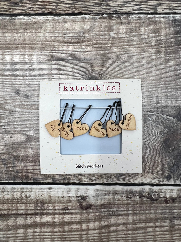 SWEATER INSTRUCTION STITCH MARKER SET BY KATRINKLES - ACCESSORIES - Wild Atlantic Yarns