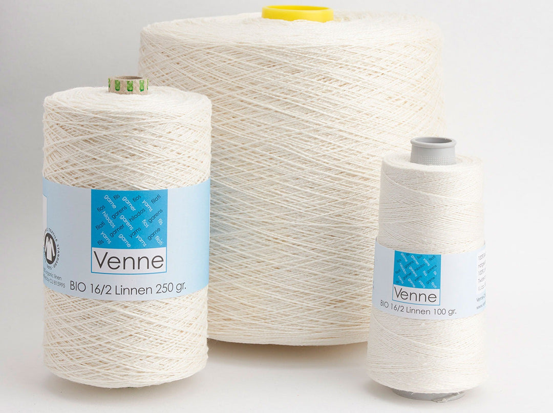 VENNE ORGANIC LINEN (WHITE) - WEAVING YARN - Wild Atlantic Yarns