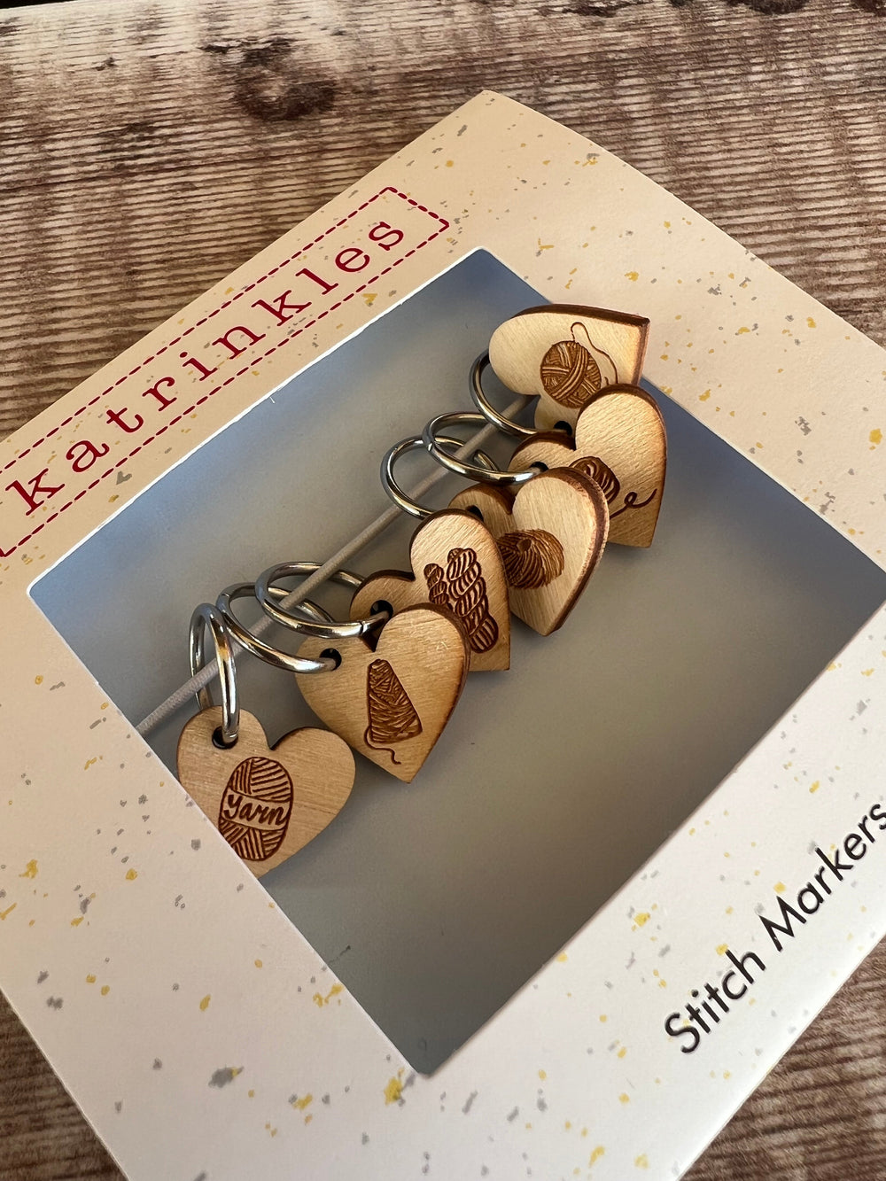 YARN LOVE STITCH MARKER SET BY KATRINKLES - ACCESSORIES - Wild Atlantic Yarns