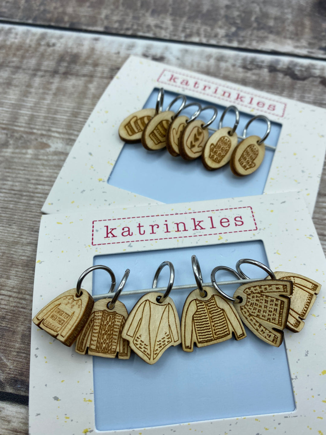 SWEATER/MITTENS STITCH MARKERS BY KATRINKLES